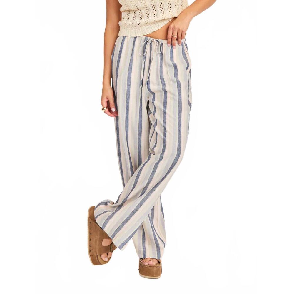 NEW SADIE & SAGE sweetgrass striped pants in blue